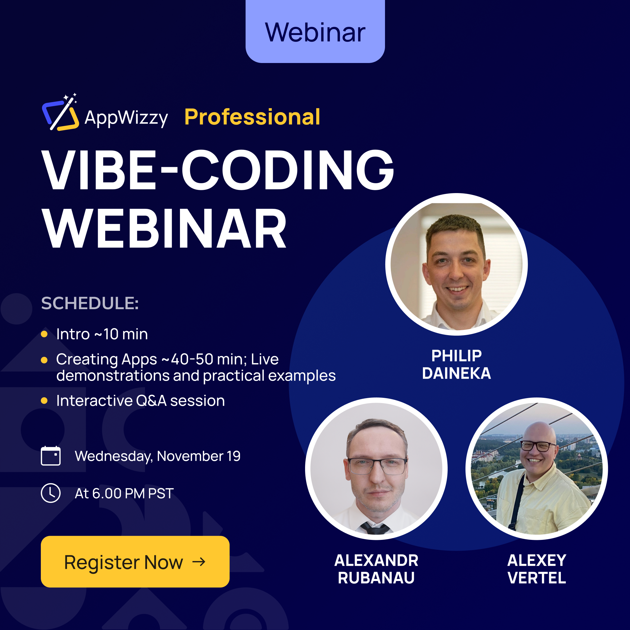 AppWizzy Professional Vibe-Coding Webinar 2025