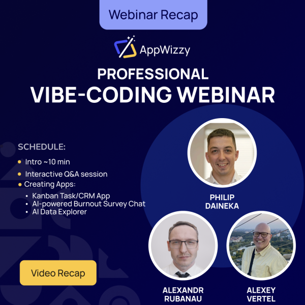 Récapitulatif du webinaire AppWizzy Professional Vibe-coding