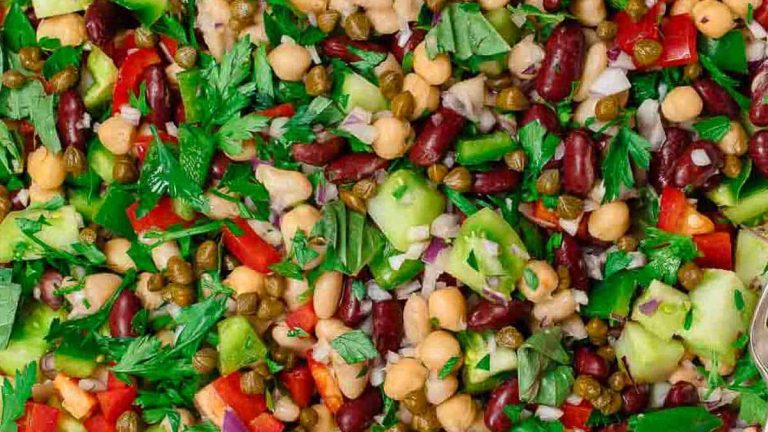 Mediterranean Three Bean Salad (Easy 15-Minute Recipe)